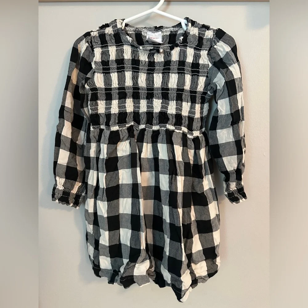 Hanna Andersson Smocked Gingham Long Sleeve Dress